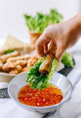  Bun Cha Gio! Crispy Fried Spring Rolls Meet Fresh Herbs and Dipping Sauces for an Unforgettable Hanoi Experience